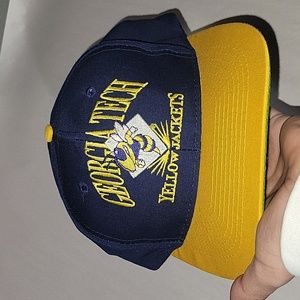 Vintage 1980's Georgia Tech Yellow Jackets Navy and Gold Snapback